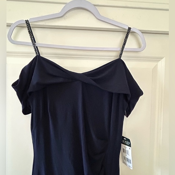 Ralph Lauren Navy Embellished Evening Gown - Picture 3 of 7